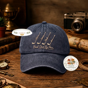 Personalized Best Dad By Par Embroidered Cap, Golf Dad Hat