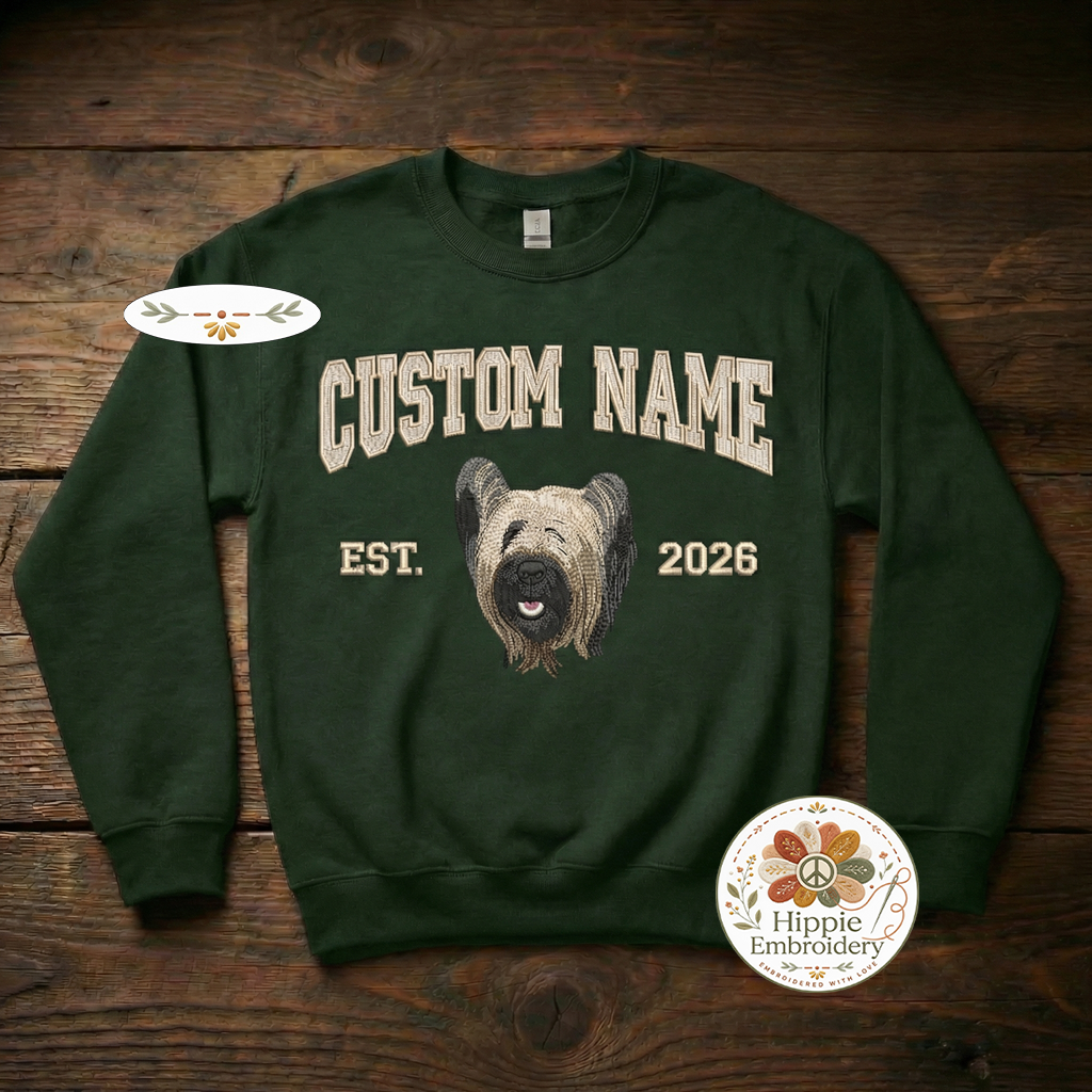Pet Portrait Embroidered Sweatshirt, Custom Pet Photo Top