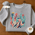Preppy Statue of Liberty Bubble Gum Embroidered Sweatshirt, USA