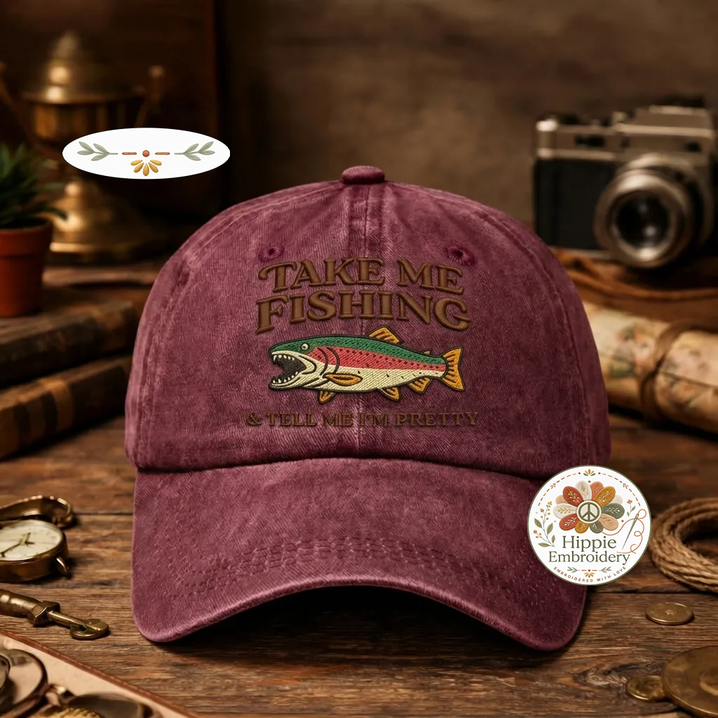 Take Me Fishing Tell Me Im Pretty Hat, Funny Fishing Cap