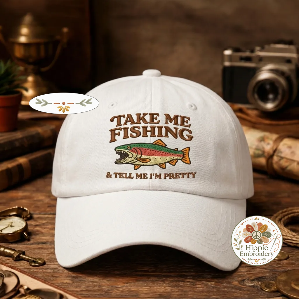 Take Me Fishing Tell Me Im Pretty Hat, Funny Fishing Cap
