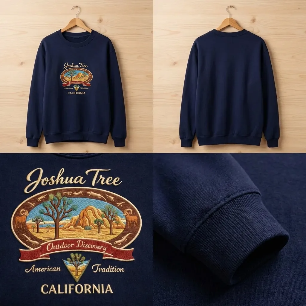 Vintage Joshua Tree National Park Sweatshirt, Retro Desert Crewneck