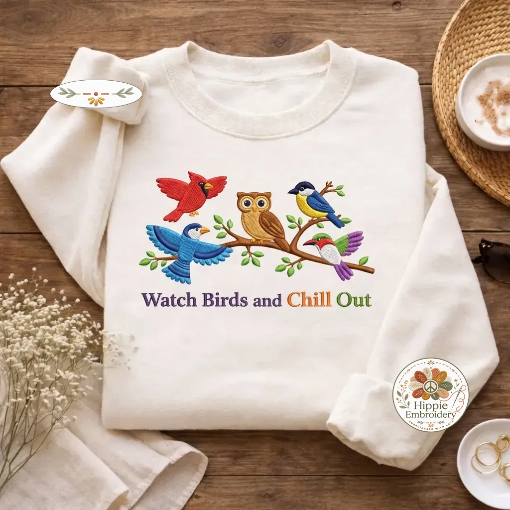 Watch Birds and Chill Out Sweatshirt, Funny Bird Watching Shirt