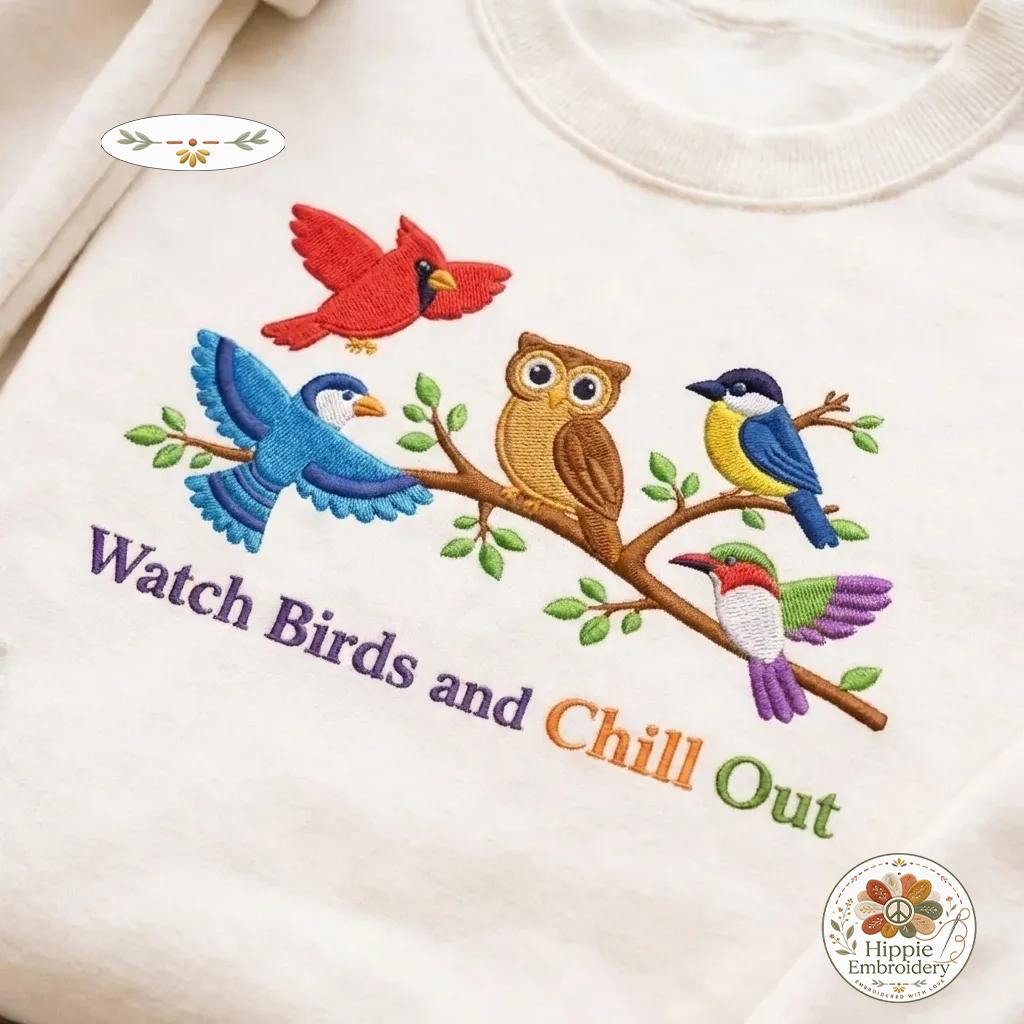 Watch Birds and Chill Out Sweatshirt, Funny Bird Watching Shirt
