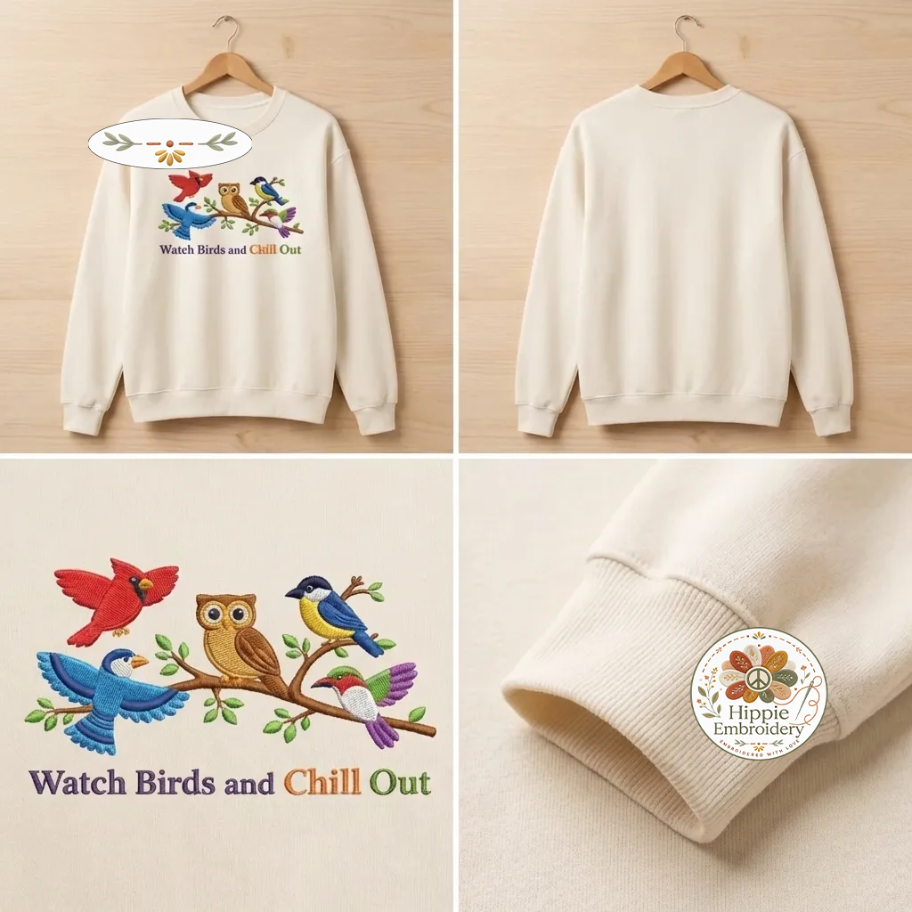 Watch Birds and Chill Out Sweatshirt, Funny Bird Watching Shirt