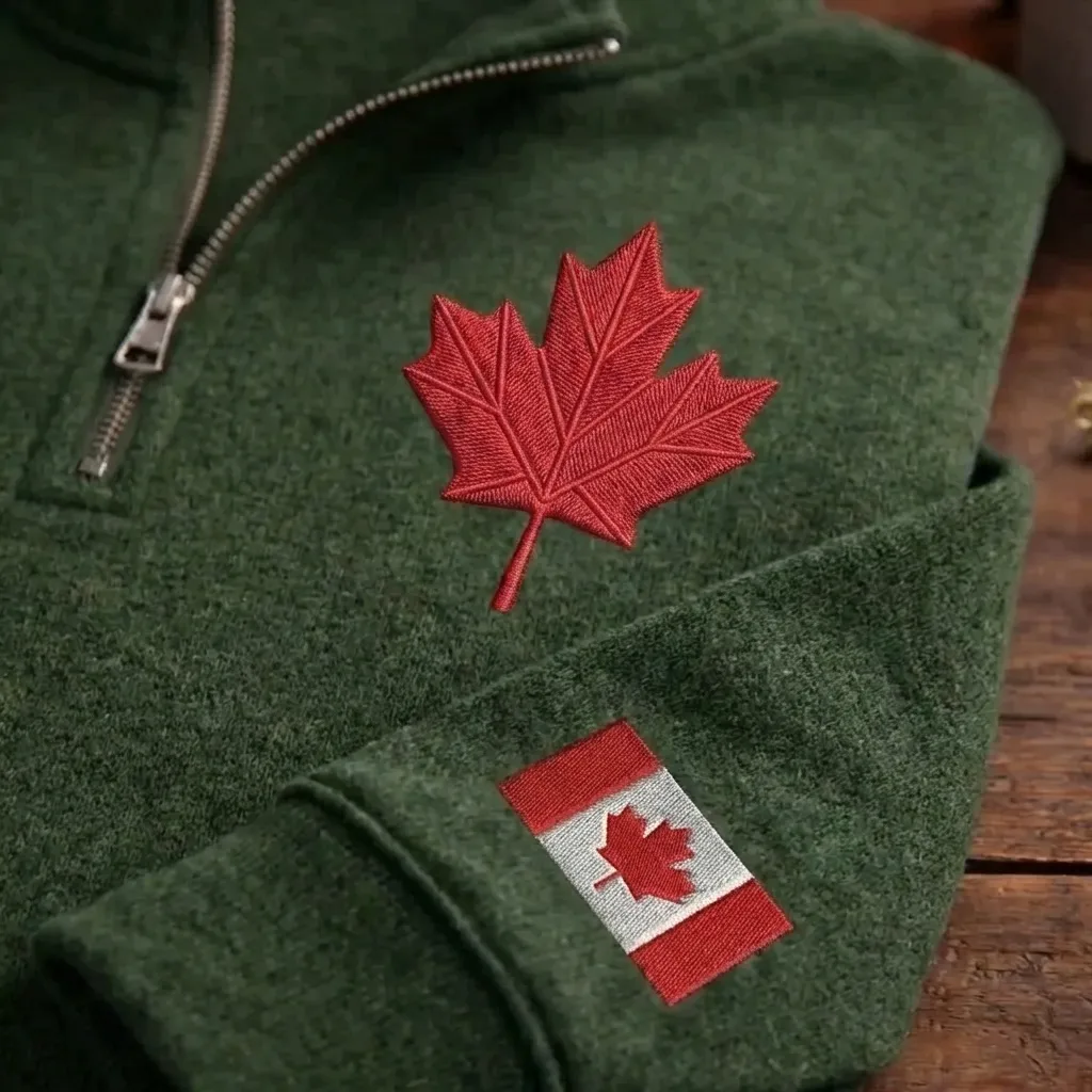 Quarter Zip Sweatshirt Mẫu